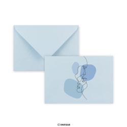 Busta per matrimonio blu pallido ”Amore” 114x162 mm (C6)
