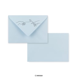 Busta per matrimonio blu pallido ”Destino” 114x162 mm (C6)