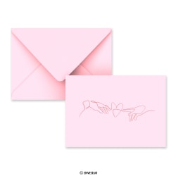 Busta San Valentino rosa pallido ”Vivi l'amore” 114x162 mm (C6)
