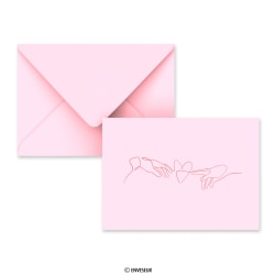 Envelope do Dia dos Namorados rosa pastel ”Vive o amor” 114x162 mm (C6)