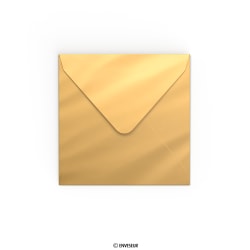 Sobre dorado con efecto reflejo 130x130 mm