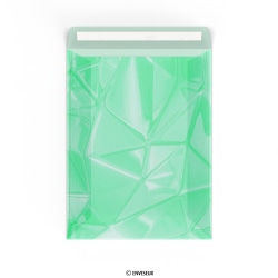 Grönt glassinkuvert 117x89 mm