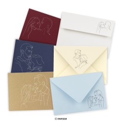 Gepersonaliseerde bruiloft enveloppen