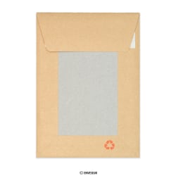 Envelope manila impresso com cartolina ao dorso 162x114 mm (C6)