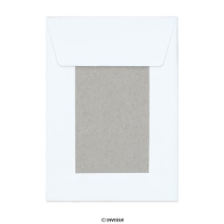 Bílá obálka s kartonovou zadní stěnou 162x114 mm (C6)