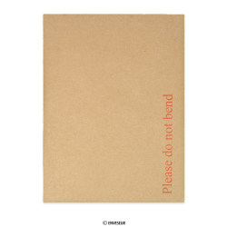 Envelope manila impresso com cartolina ao dorso 190x140 mm
