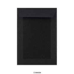 Voll-Schwarze Papprückwandtasche 229x162 mm (C5)