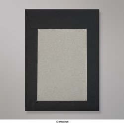 Sobre negro con dorso de cartón de 229x162 mm (C5)