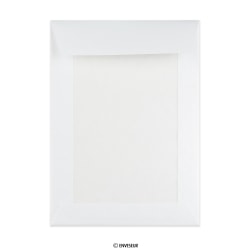 Voll-Weiße Papprückwandtasche 229x162 mm (C5)