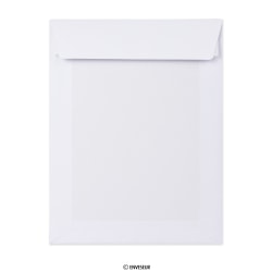 Sobre blanco con dorso de cartón en blanco de 240x185 mm
