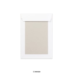 Sobre blanco con dorso de cartón de 254x178 mm