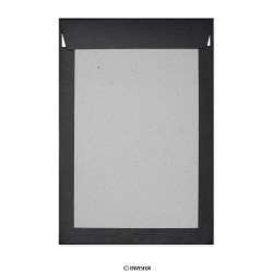 Sobre negro con dorso de cartón de 324x229 mm (C4)