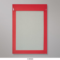 Sobre rojo con dorso de cartón de 324x229 mm (C4)