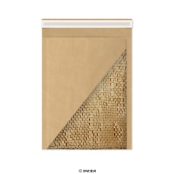 Manila Krapftpapier-Versandtasche mit Honigwaben-Polsterung 215x150 mm