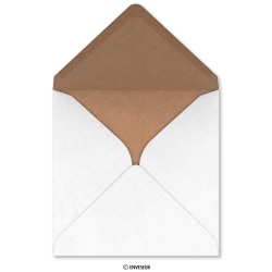 Duolope-kirjekuori valkoinen ja rakeisen näköinen voimapaperi 155x155 mm