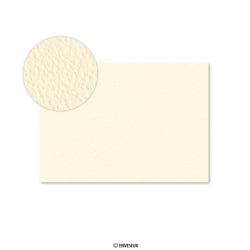 Elfenbeinfarbene Papierkarte mit Hammerschlag-Effekt von 300 g/m² (A5)