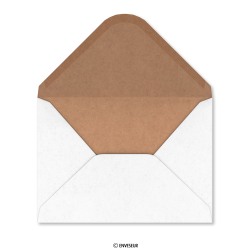 Duolope-kirjekuori valkoinen ja rakeisen näköinen voimapaperi 133x184 mm