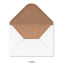 Envelope Duolope branco e papel kraft reciclado 133x184 mm