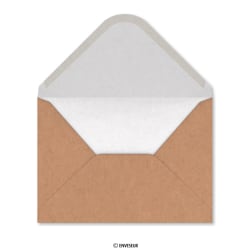 Duolope-kirjekuori rakeisen näköinen voimapaperi ja valkoinen 133x184 mm