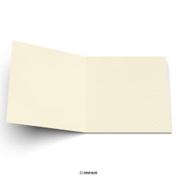 Carte pliable en papier ivoire martelé 300 g/m² 145x145 mm