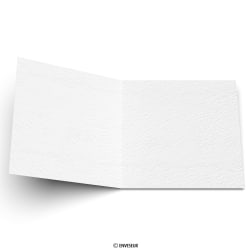 Biglietti in carta martellata colore bianco di 300 g/m² 145x145 mm