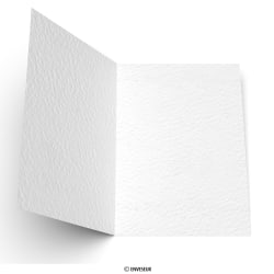 Tarjeta de papel blanco martillado de 300 g/m² (A5)