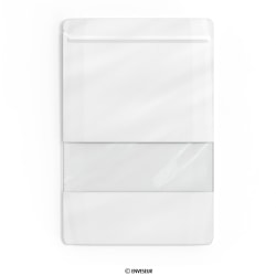 Doypack wit zakje met venster 200x300x100 mm (1800 ml)