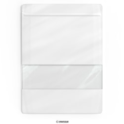 Sac Doypack blanc avec fenêtre 250x340x120 mm (3000 ml)