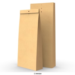 Kraft sample bag with holes 345x140x45mm