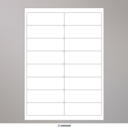 99.1x34 mm (16up) Biele samolepiace štítky