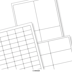 Étiquettes adhésives blanches et transparentes