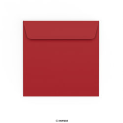 155x155 mm Tmavočervená obálka Clariana