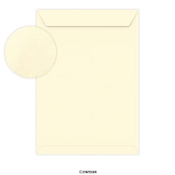 Elfenbeinfarbe Clariana Gerippter Briefumschlag 324x229 mm (C4)