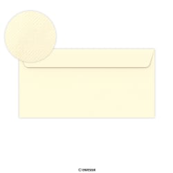 Elfenbeinfarbe Clariana Gerippter Briefumschlag 110x220 mm (DL)