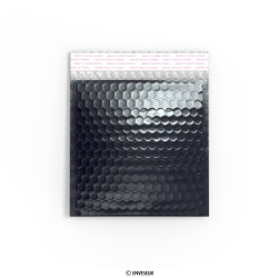 165x140 mm Čierna metalická lesklá bublinková obálka