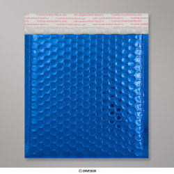 Envelopes almofadados azul metálico brilhante 165x165 mm