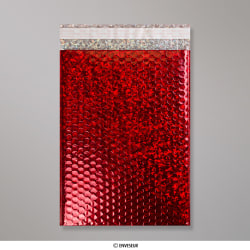 Glänzende Holografische Luftpolster Versandtasche - Metallic-Rot 324x230 mm