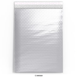 450x320 mm (C3) Silver Gloss Metallic Bubble Bag