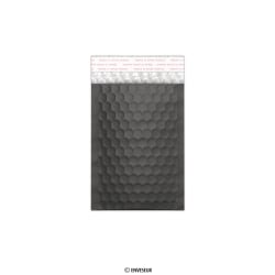 Fekete metálfényű matt légpárnás tasak 145x90 mm