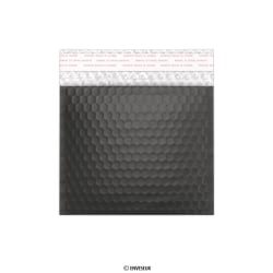 165x165 mm Čierne metalické matné bublinkové vrecúško
