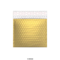 165x165 mm Busta a bolle d'aria con finitura metallica opaca in oro