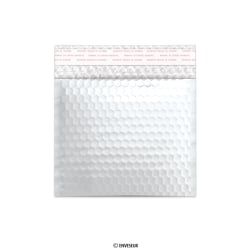 165x165 mm Strieborná metalická matná bublinková obálka