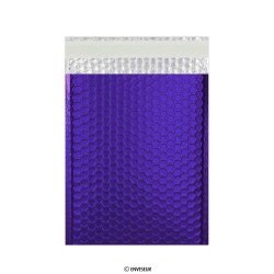 Bolsa acolchada azul metalizada mate de 250x180 mm