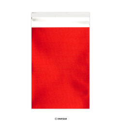 Bolsa de alumínio vermelha metalizada mate 162x114 mm (C6)