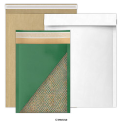 Envelopes de papel almofadado com estrutura em colmeia