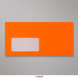 110x220 mm (DL) Neon Oranje Envelop met Venster