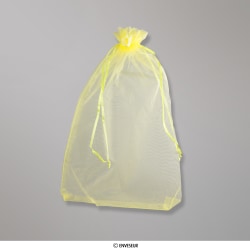 Bolsa de organza amarillo limón de 170x120 mm