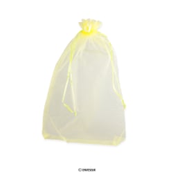 Bolsa de organza amarillo limón de 170x120 mm