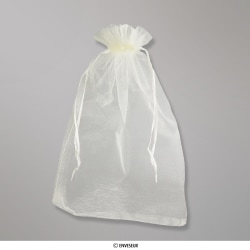 Bolsa de organza crema de 300x200 mm