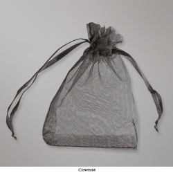 Bolsa de organza negra de 90x70 mm